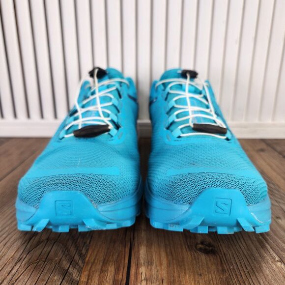 Salomon Sense Ride 4 Womens Sz 10 Blue White Trail Running Hiking Sneakers Shoes - Picture 2 of 9